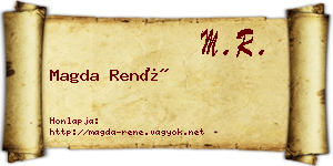 Magda René névjegykártya